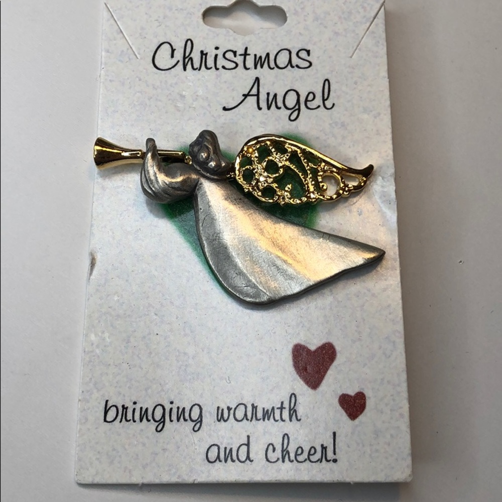 🍭 NWT! Christmas angel brooch, Xmas jewelry